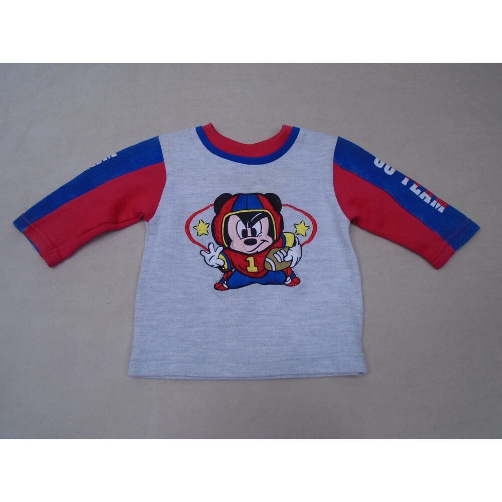 Vintage 90s Disney Babies Mickey Mouse Football shirt Baby Shirt 6-9 Months
